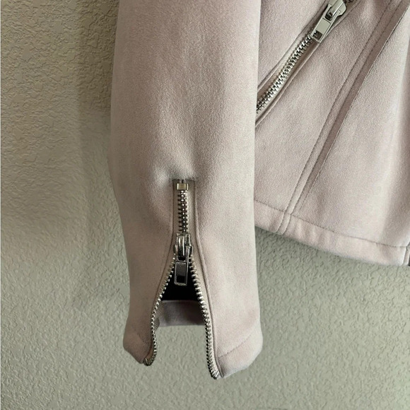 Torrid Suede Style Zippered Moto Jacket in Blush Pink 2 - Picture 12 of 12